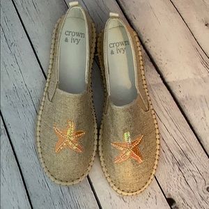 Crown and Ivy Espadrilles with Starfish